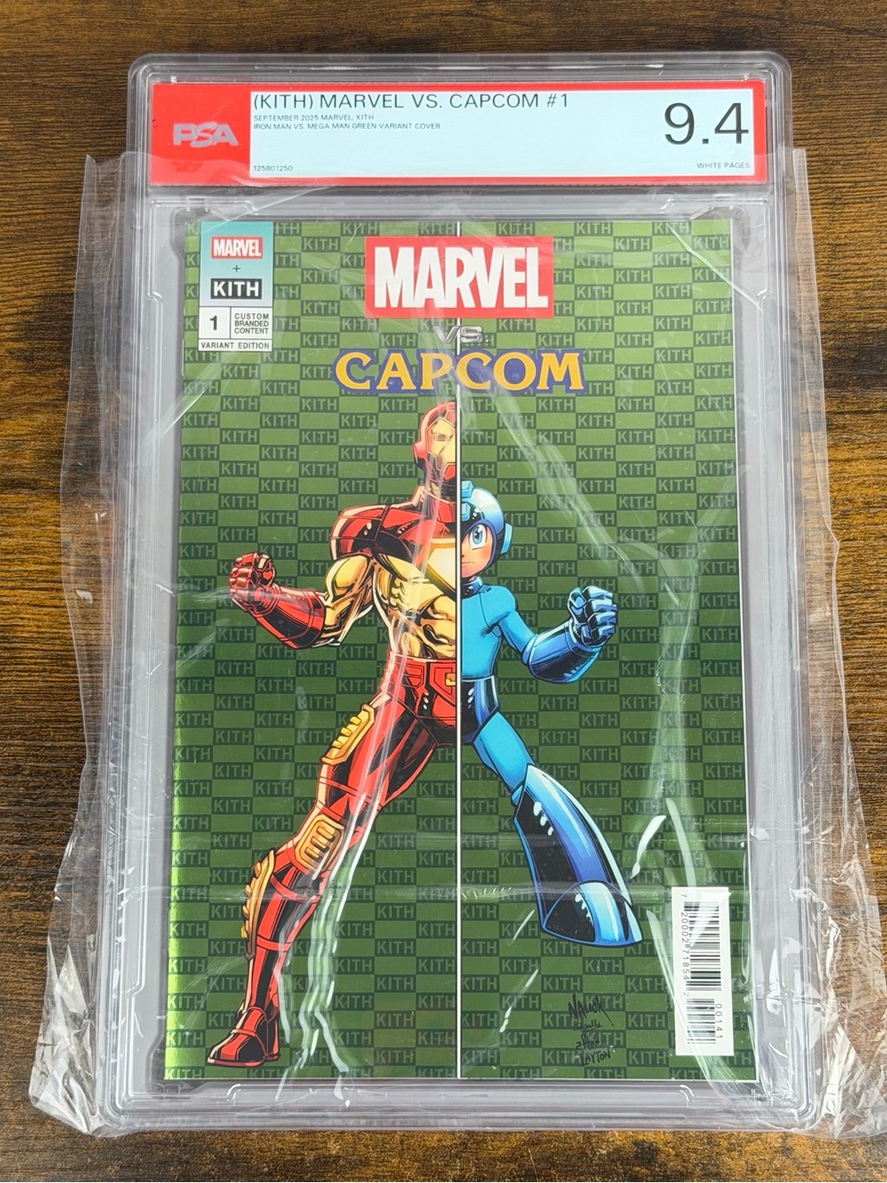 Kith Marvel vs Capcom Iron Man vs Mega Man Comic Book #1 Green Variant PSA 9.4